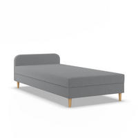 BOXBETT MIT KOPFTEIL 120x200 CASPE, Grau - Hellgrau, Textil (120/200cm) - Mebligo