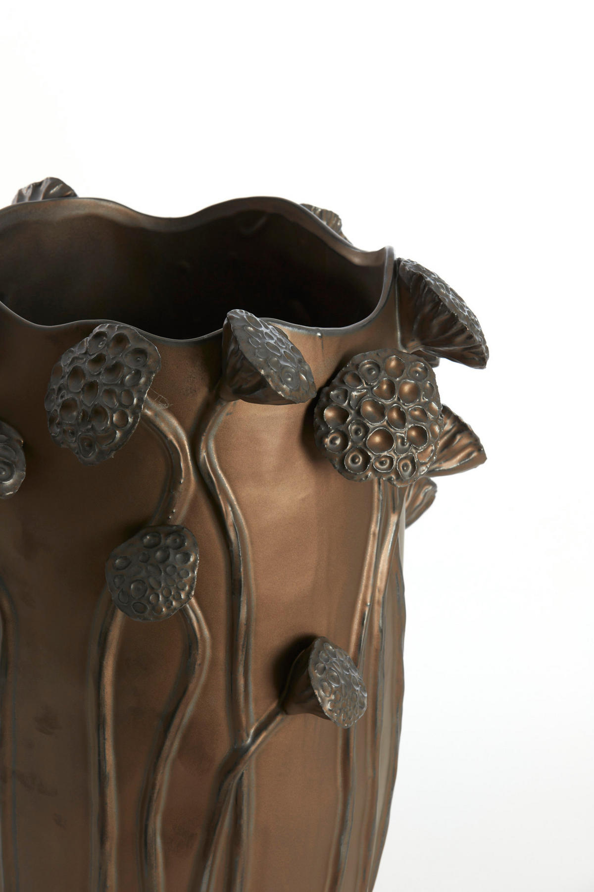 VASE Lavci Braun Ø35,5/51 cm - Braun, Keramik (51cm) - Light & Living