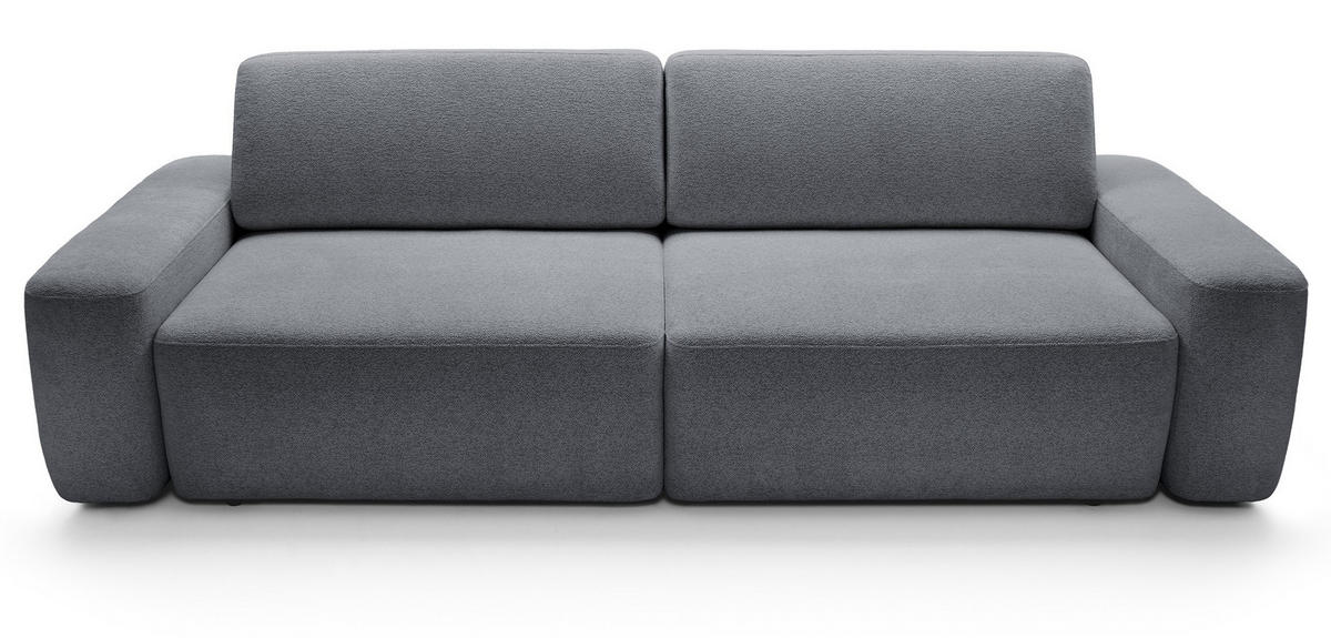 POLSTERSOFA 260 cm Orea, Schlaffunktion, Bettkasten, Dunkelgrau - Dunkelgrau, Holz (257/82/105cm) - Emporius