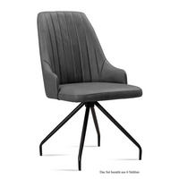 ESSZIMMERSTUHL (6er-Set) Dilara 52x91x60 Schwarz/Grau - Schwarz/Grau, Kunststoff (60/91/52cm) - 58aufmkessel