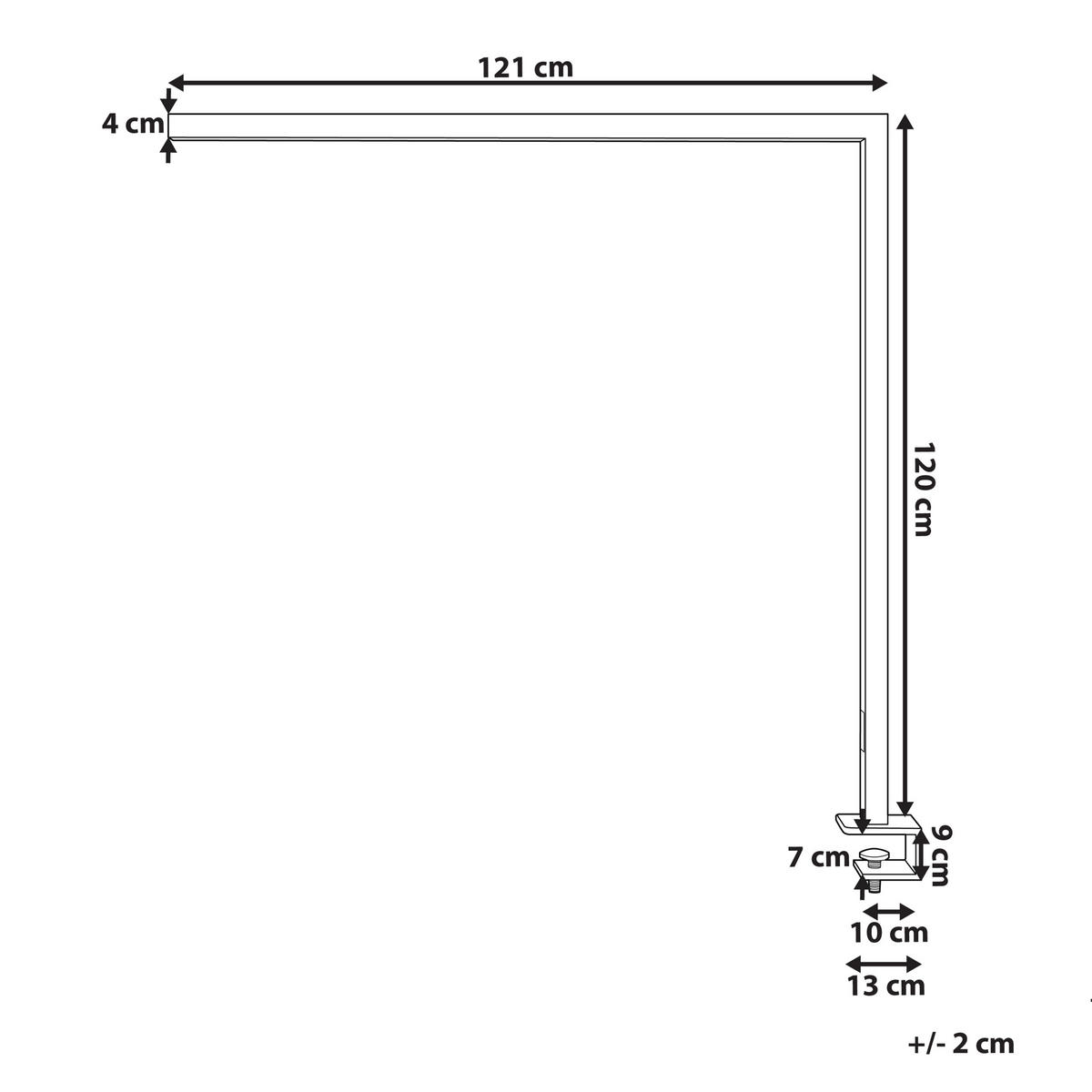 SCHREIBTISCHLAMPE Octant 4/121/120 cm - Silberfarben, Metall (4/121/120cm) - Beliani