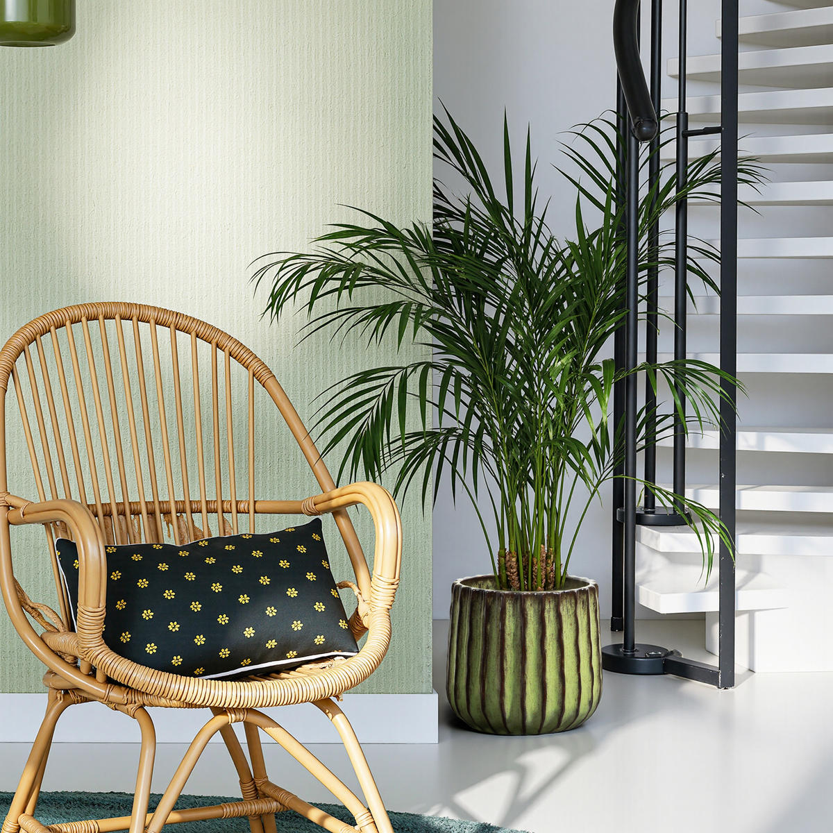 GRÜNER Keramik-Blumentopf, Durchmesser 21 cm, Höhe 21,5 cm - Grün, Keramik (21cm) - Hometopia