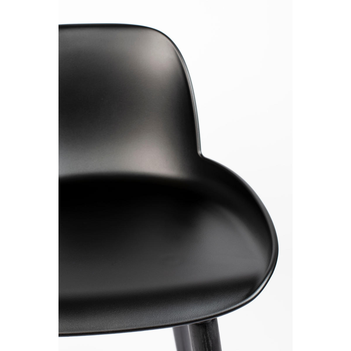 BARHOCKER Albert Kuip Rückenlehne 65 cm Schwarz - 2 er Set - Schwarz, Kunststoff (45/89/47.5cm) - Zuiver