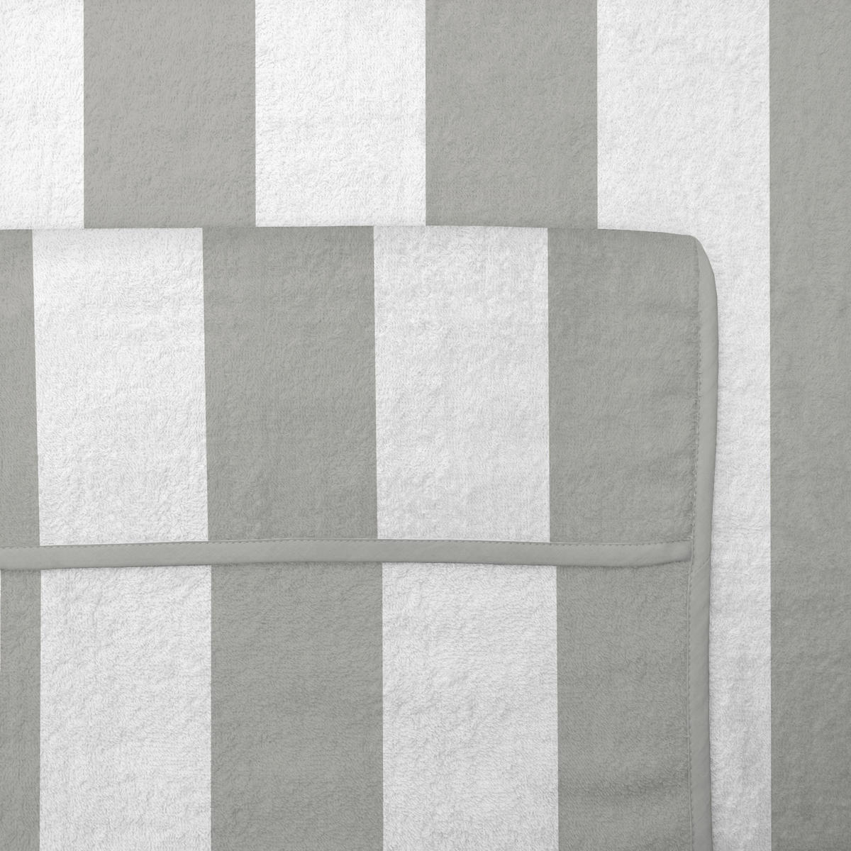 HANDTUCH Cassis 200x75cm Grau/Weiß gestreift - Grau, Textil (75/200cm) - Beautissu 