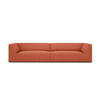 SOFA Ruby aus strukturiertem Stoff koralle 4 Sitzplätze - Koralle, Textil (302/69/93cm) - Micadoni