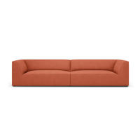 SOFA Ruby aus strukturiertem Stoff koralle 4 Sitzplätze - Koralle, Textil (302/69/93cm) - Micadoni