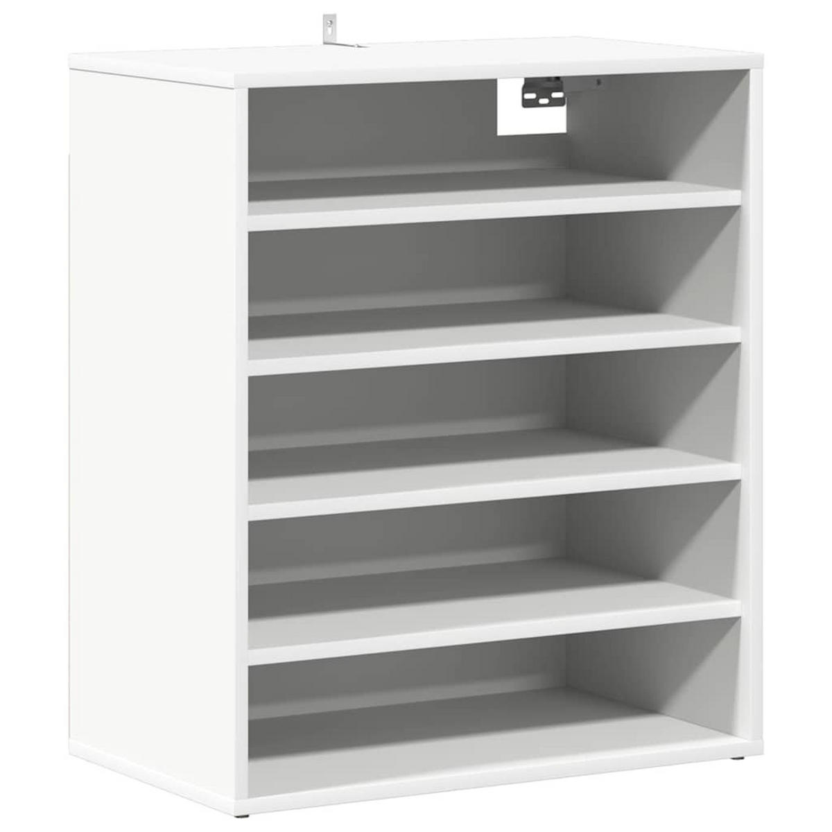 SCHUHSCHRANK Weiss 60/35/70 Cm Holzwerkstoff - Weiß, Holzwerkstoff (35/70/60cm) - vidaXL