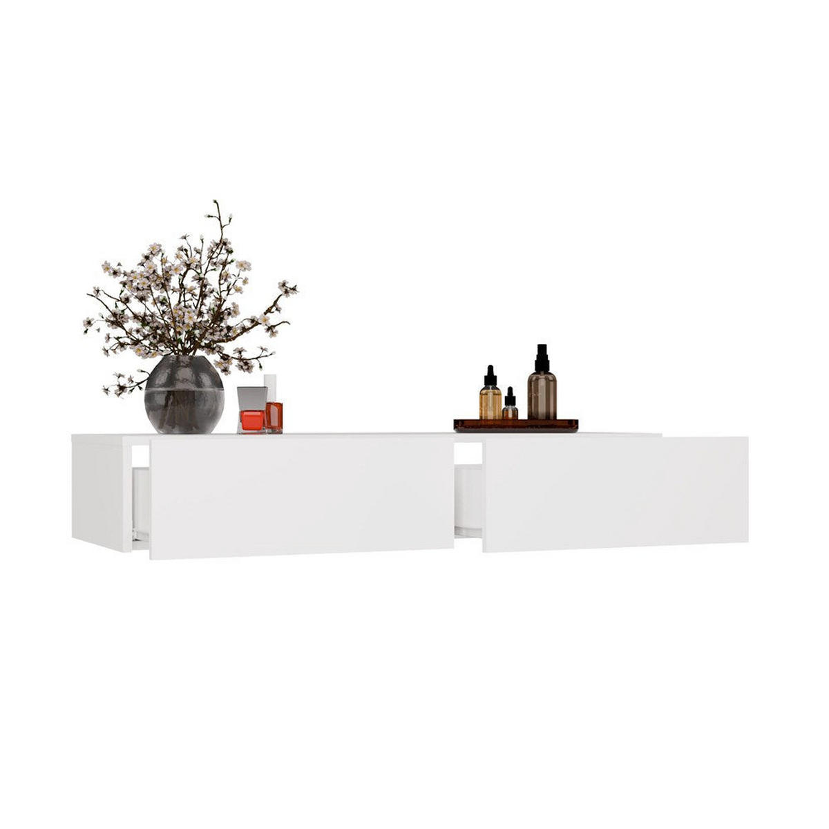 SCHMINKTISCH Lyra - Weiß, Holzwerkstoff (40/110/20cm) - kommodly