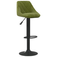 BARHOCKER Duke höhenverstellbar Hellgrün Samt - Grün, Textil (46/103/44cm) - DELUKE