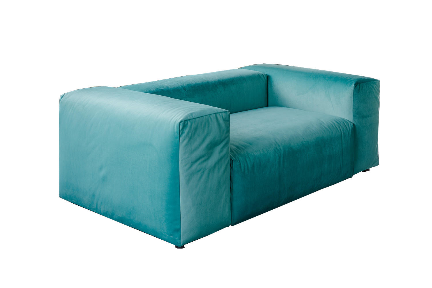 SESSEL MIA Grün Velvet - Schwarz/Grün, Kunststoff/Textil (192/72/120cm) - KAWOLA