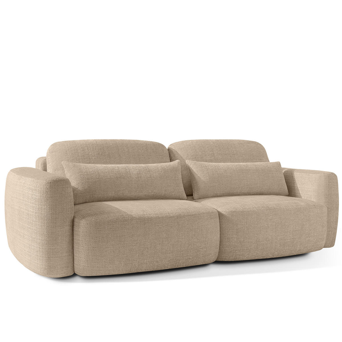 SOFA 3 ELOSA - Beige, Holz/Textil (245/85/115cm) - KONSIMO®