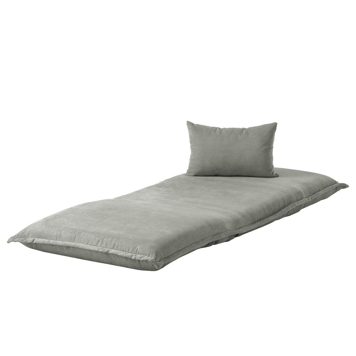 SCHLAFSESSEL - Schwarz/Grau, Textil/Metall (100/64/73cm) - home24