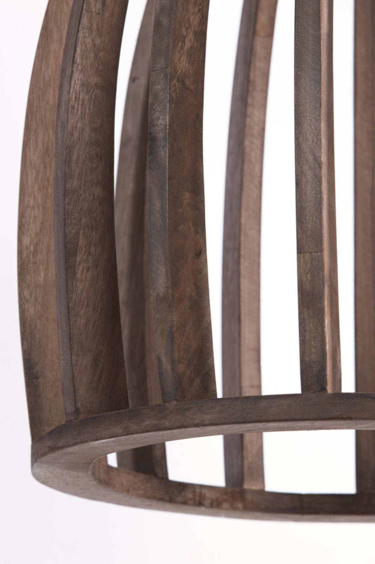 HÄNGELAMPE Haranka Braun Ø47/56 cm - Braun, Holz (47/47/56cm) - Light & Living