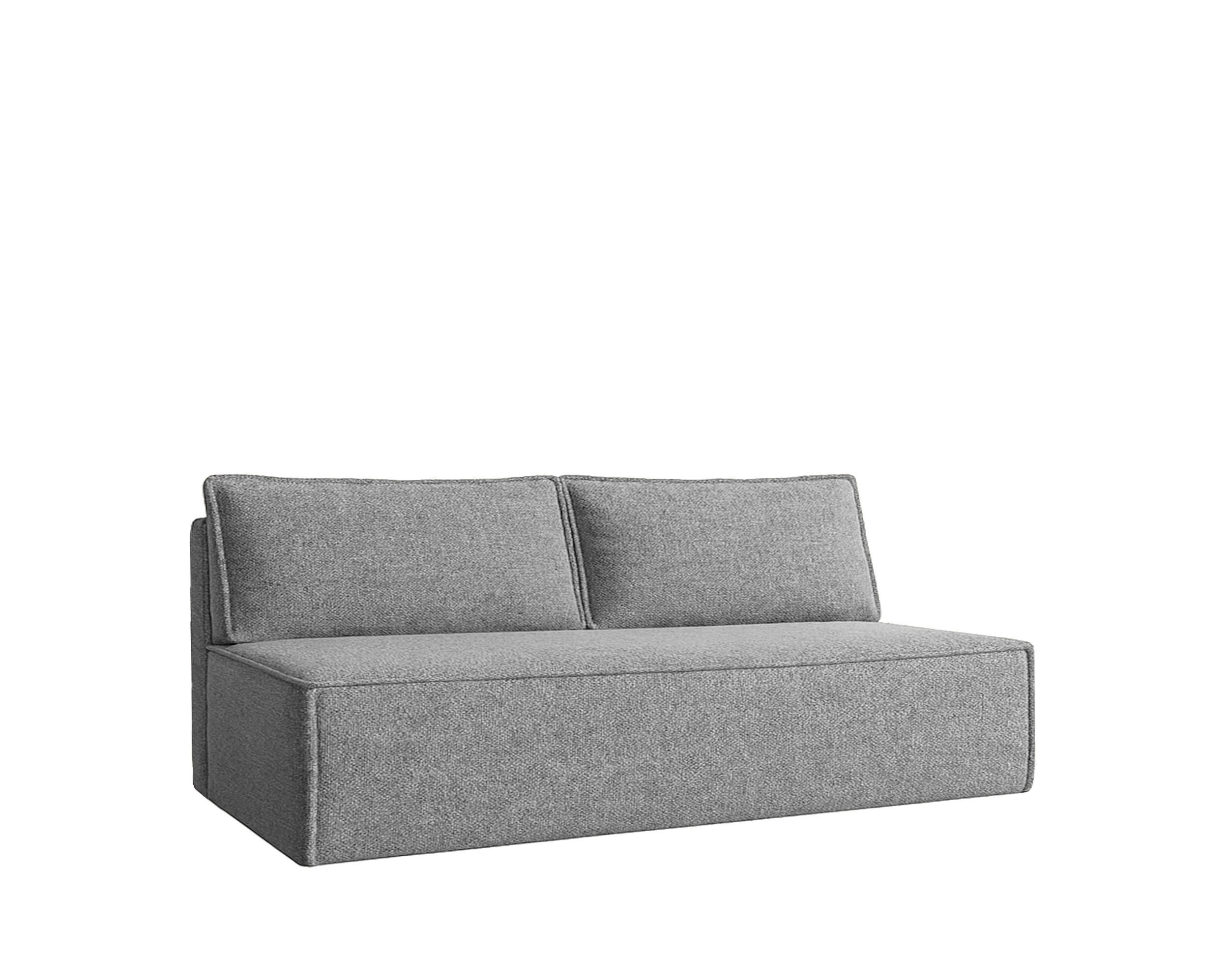 SCHLAFSOFA Mit Bettkasten DUO Stoff Verita Grau - Grau, Holz/Kunststoff (198/89/90cm) - Kaiser Möbel