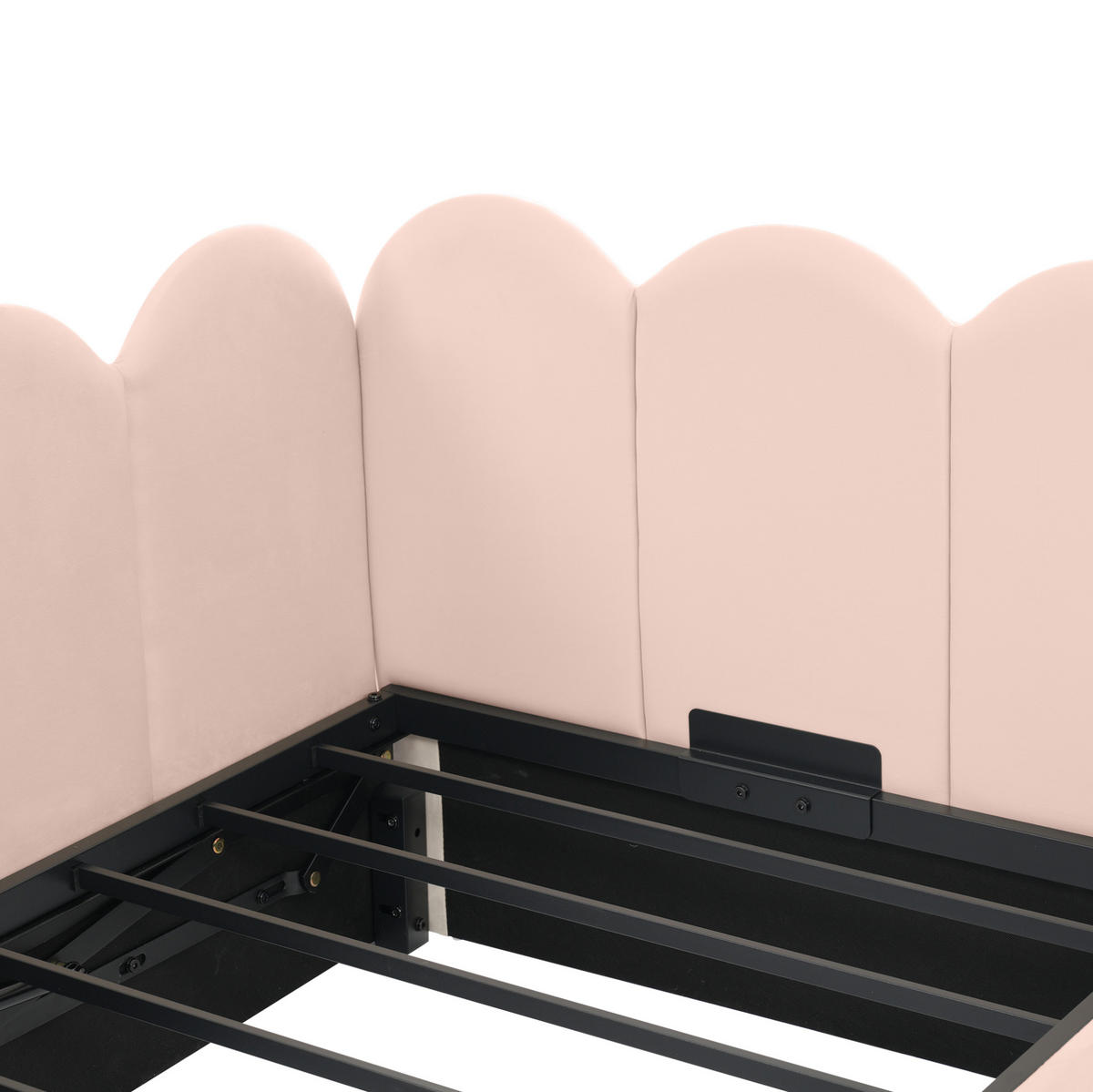 POLSTERBETT 90/190 cm Rosa aus Samt mit Bettkasten - Pink, Textil (90/190cm) - OKMYHOME