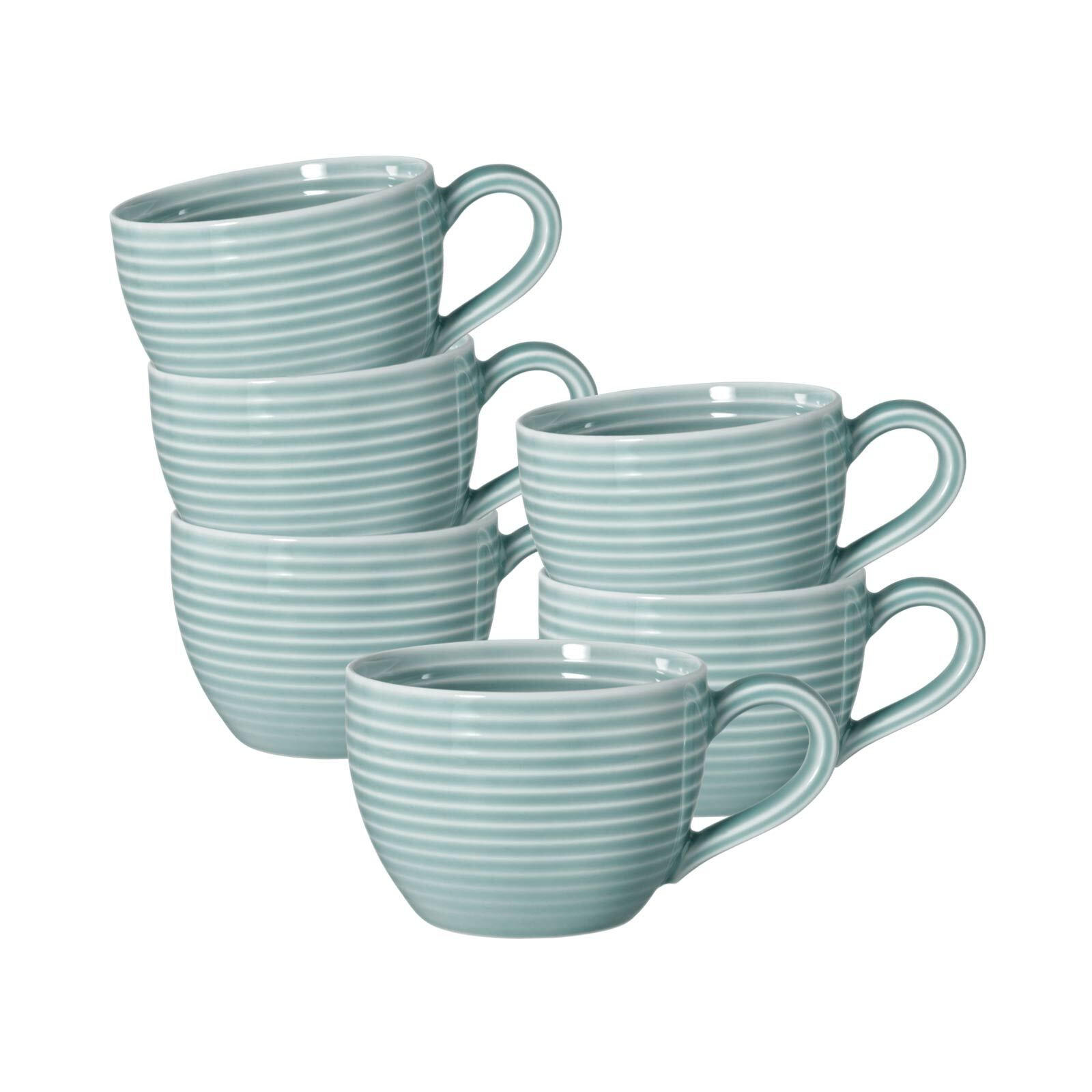 ESPRESSOTASSEN Beat Color Glaze Arktisblau 0,11 l 6er Set - Blau, Keramik (0.11L) - Seltmann Weiden