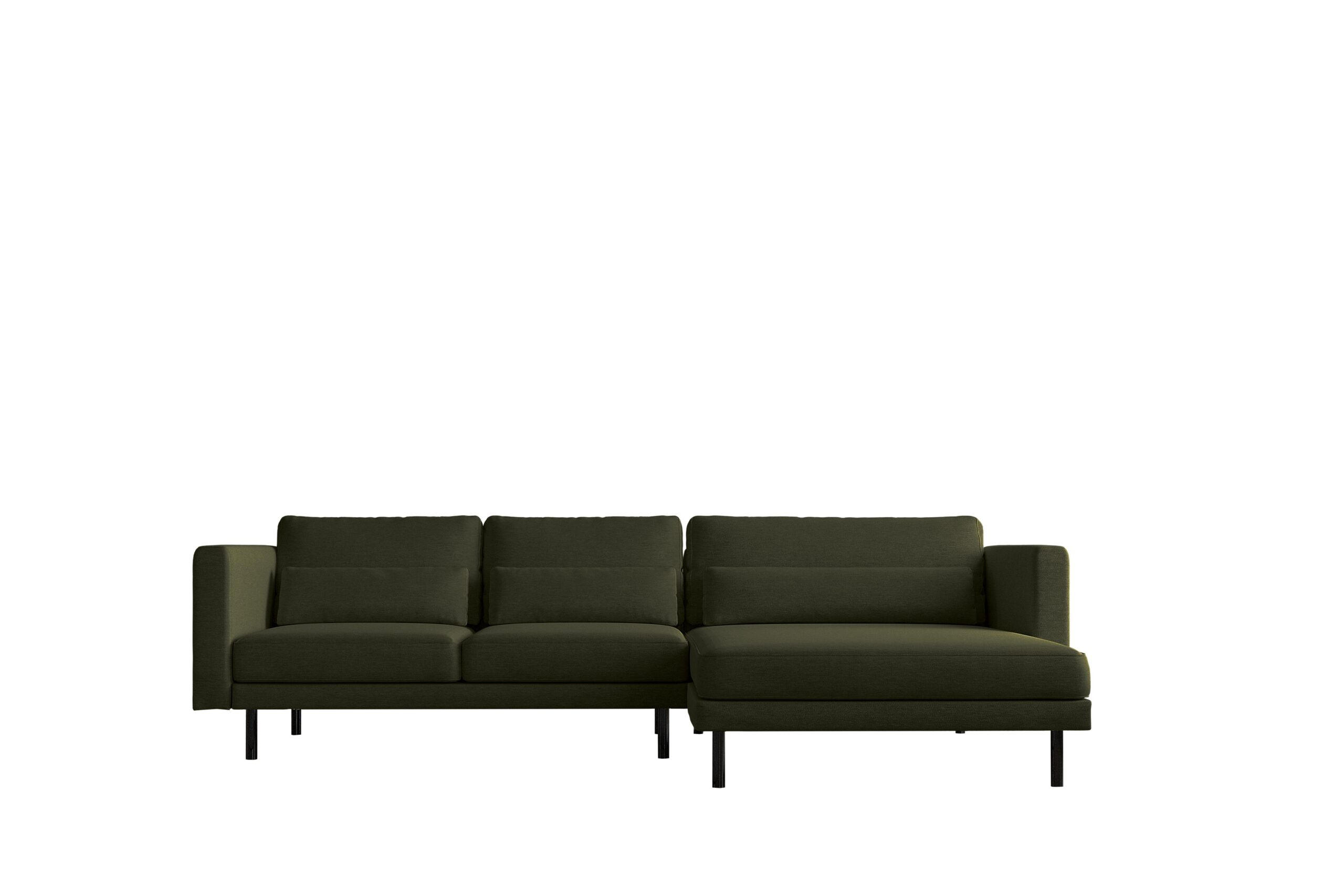 ECKSOFA L-form Dani Stoff Verita Dunkelgrün Rechts - Dunkelgrün, Holz (281/174cm) - Kaiser Möbel