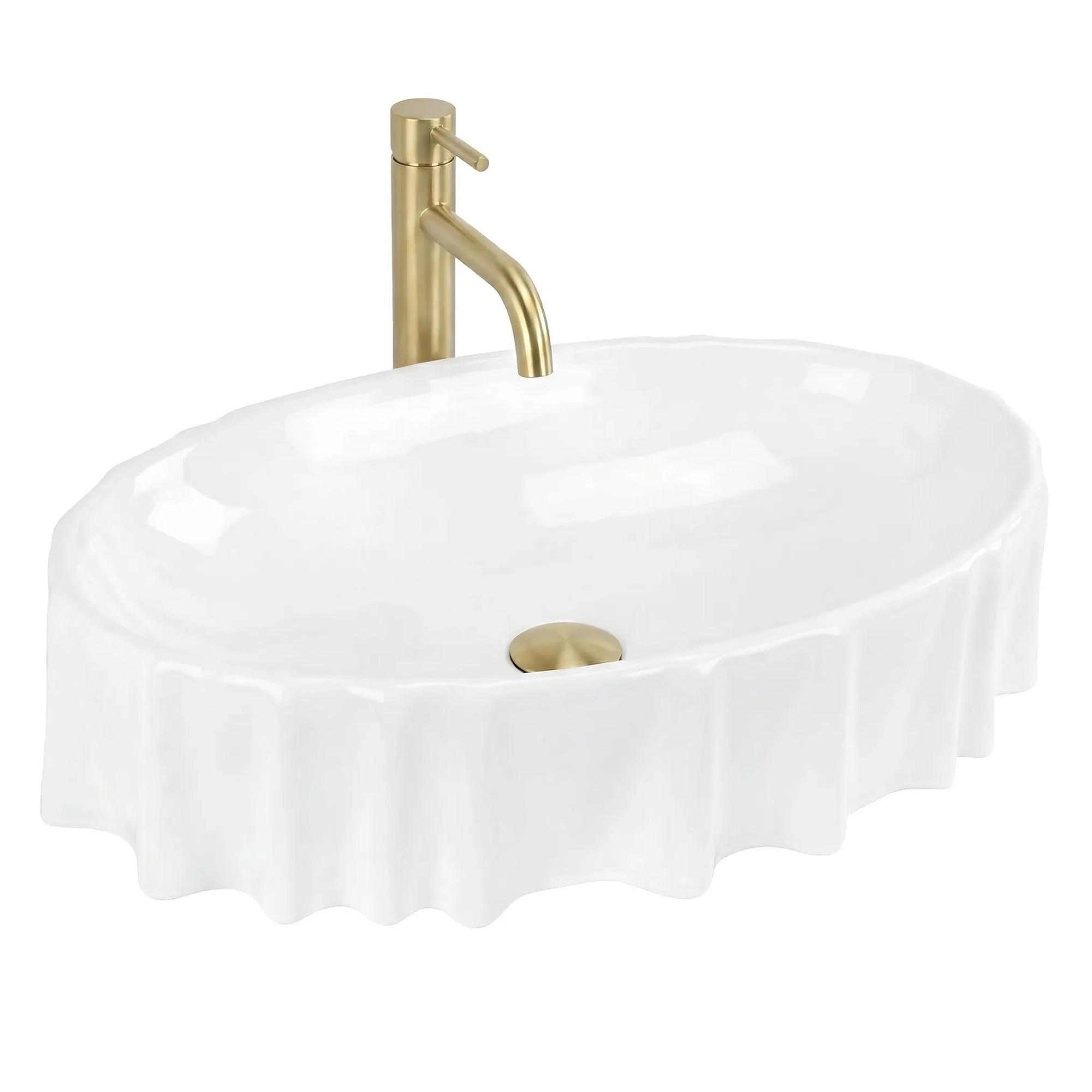 AUFSATZWASCHBECKEN Rea Aurelia - Weiß, Keramik (40/1.4/60cm) - REA