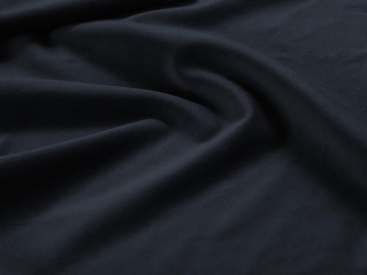 BETT mit Bettkasten und Kopfteil Bellis aus Samt dunkelblau 160x200cm - Dunkelblau, Textil (160/200cm) - Micadoni