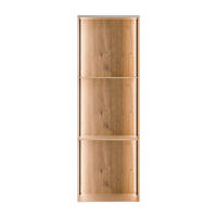 METALLREGAL QUADRO III mit LED-Beleuchtung - Kaschmir/Eiche Artisan, Holzwerkstoff (99/33/20cm) - Lookway