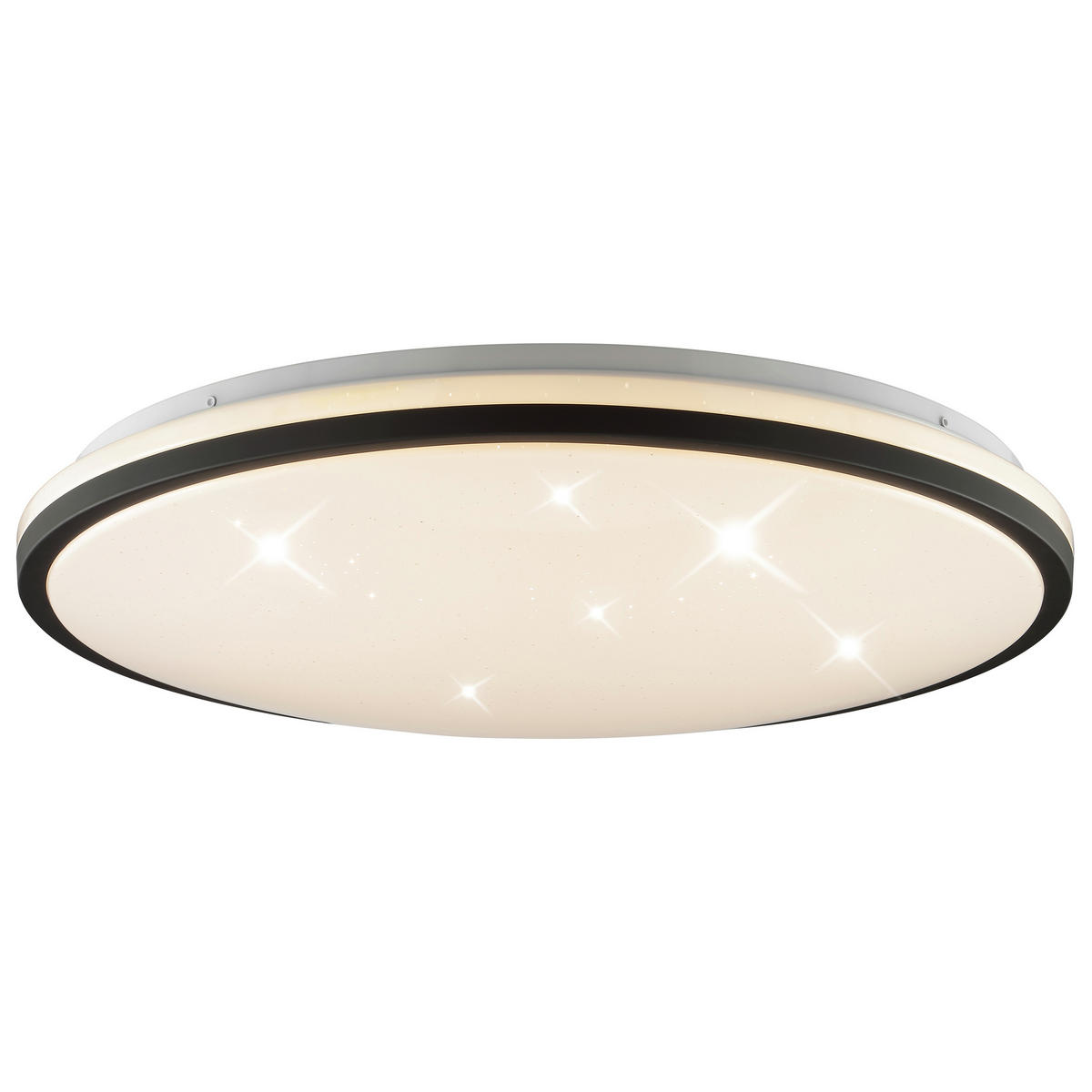 LED DECKENLEUCHTE Taya Schwarz/Weiß 49,5/49,5/9,5 cm - Multicolor, Kunststoff (49.5/49.5/9.5cm) - Brilliant