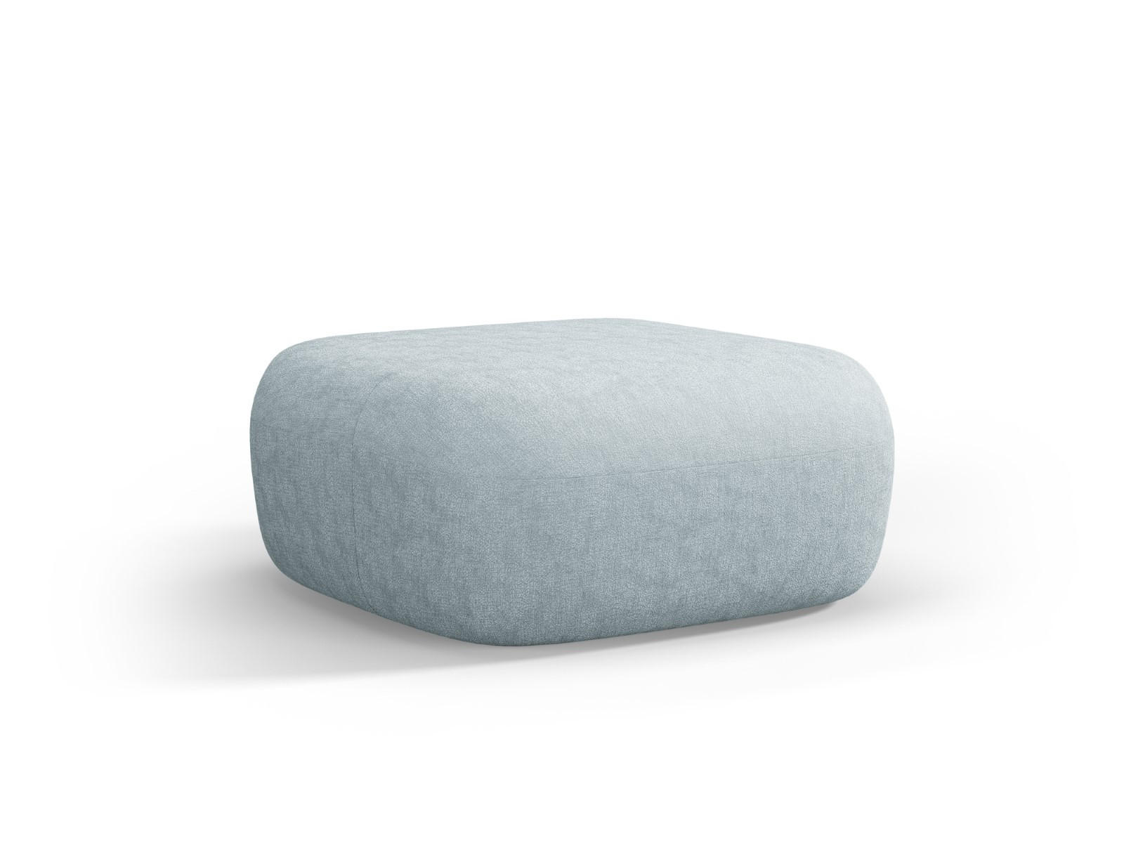 POUF Jenny aus Chenille-Stoff hellblau - Hellblau, Textil (88/40/90cm) - Micadoni