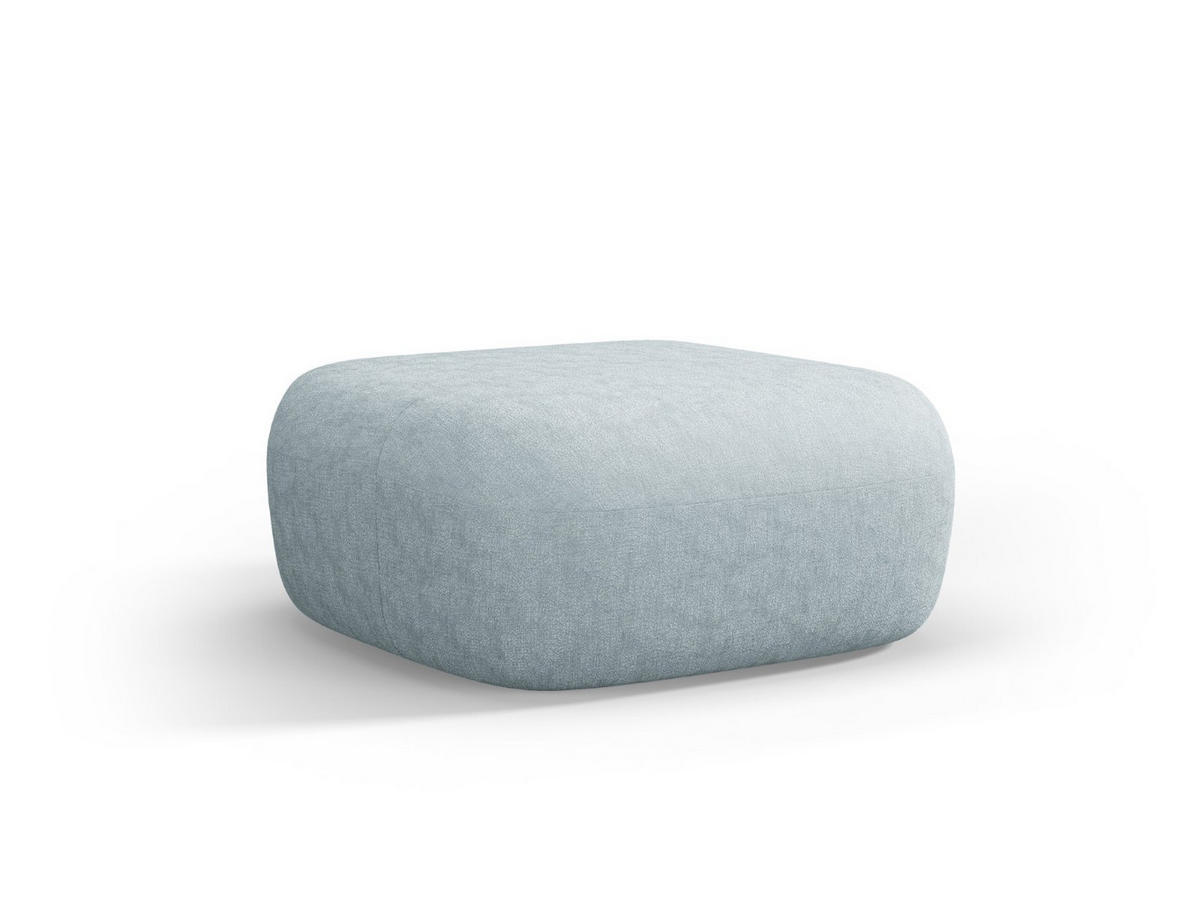 POUF Jenny aus Chenille-Stoff hellblau - Hellblau, Textil (88/40/90cm) - Micadoni