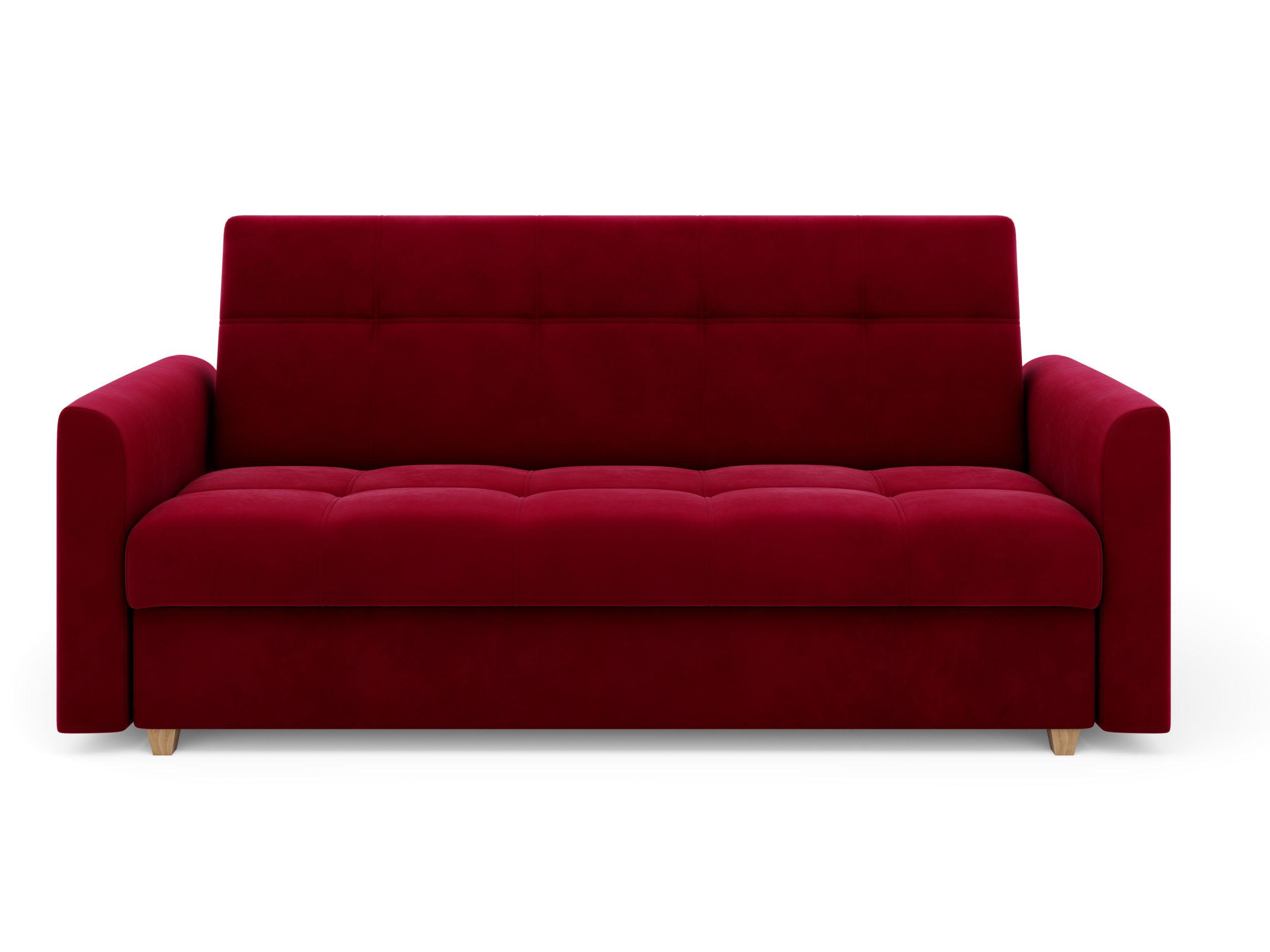 SOFA LENTO mit Schlaffunktion ITAKA 34 mit Stauraum - Rot, Textil (87/95/216cm) - Bedante