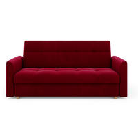SOFA LENTO mit Schlaffunktion ITAKA 34 mit Stauraum - Rot, Textil (87/95/216cm) - Bedante