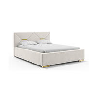 BETT LIZZY - Goldfarben/Creme, Holzwerkstoff (160/200cm) - Meblini