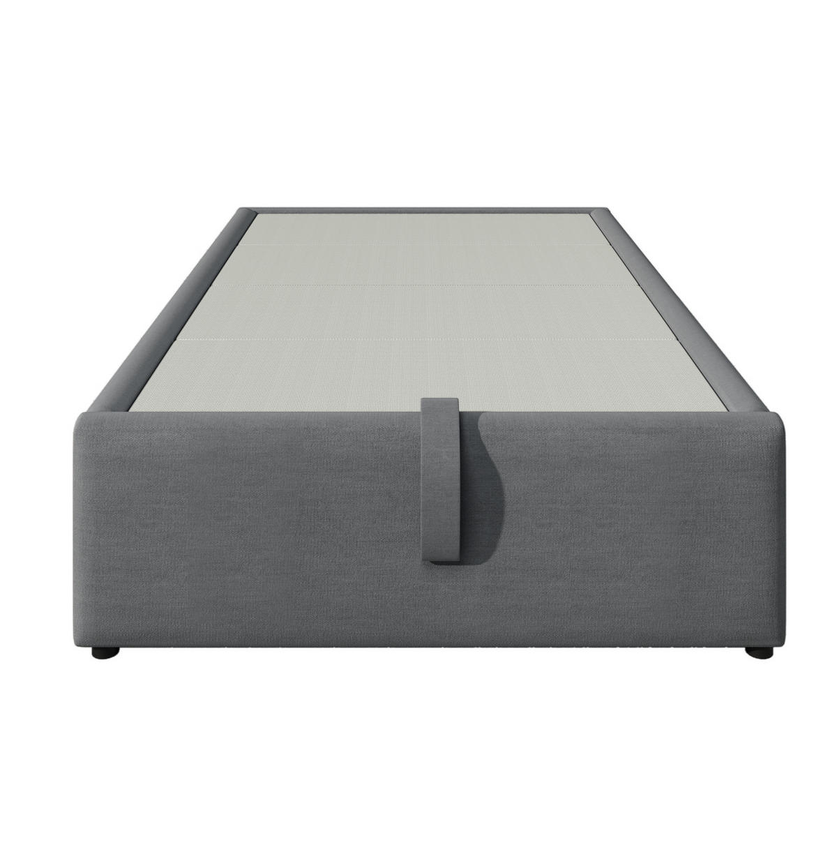 POLSTERBETT 90/200 cm Grau mit Stauraum und USB- und Type-C-Anschlüssen - Grau, Textil (90/200cm) - Flora Grace