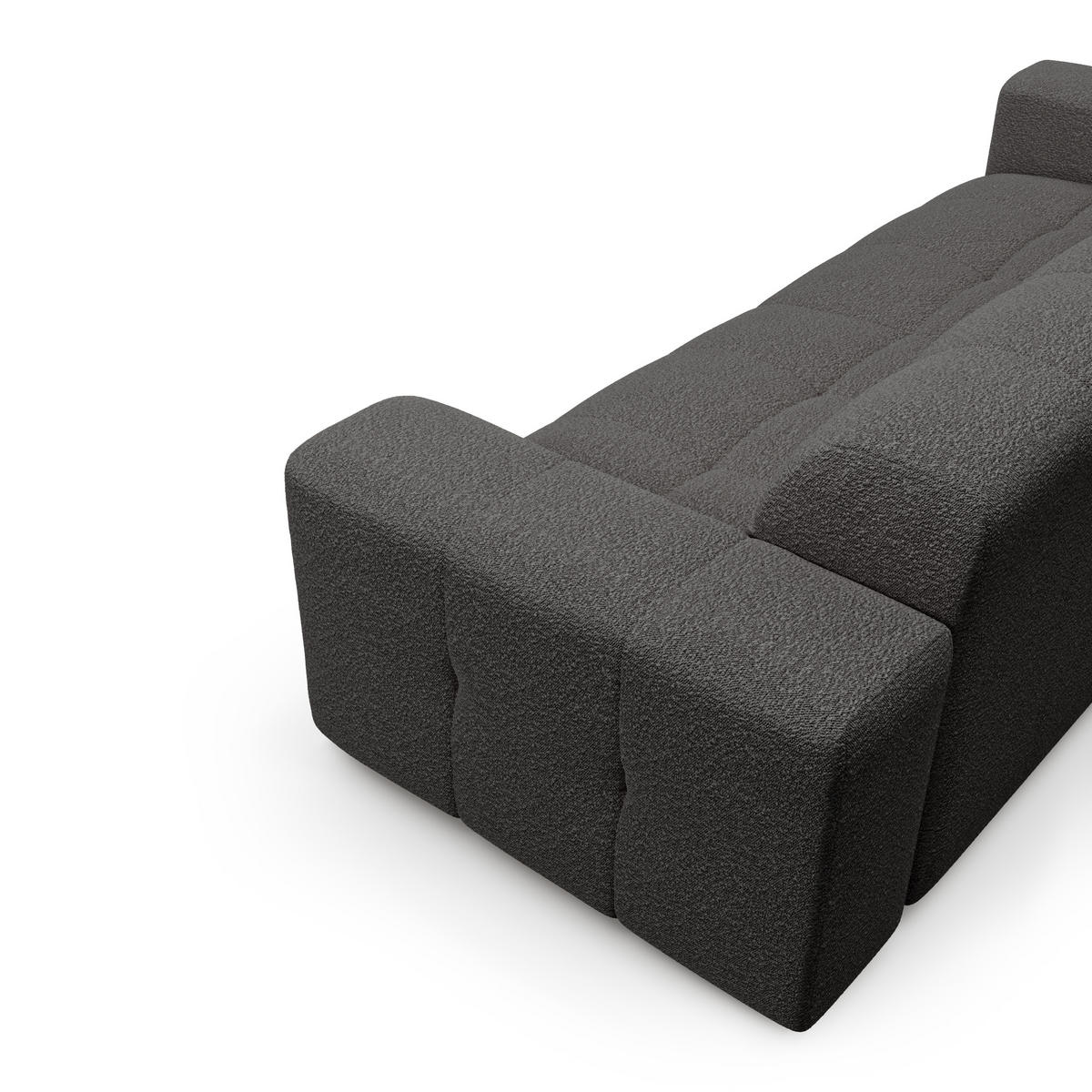 SCHLAFSOFA GERADE Steinbock Graphitgrau 230cm - Graphitfarben/Grau, Textil (230/45/32cm) - Sia Home