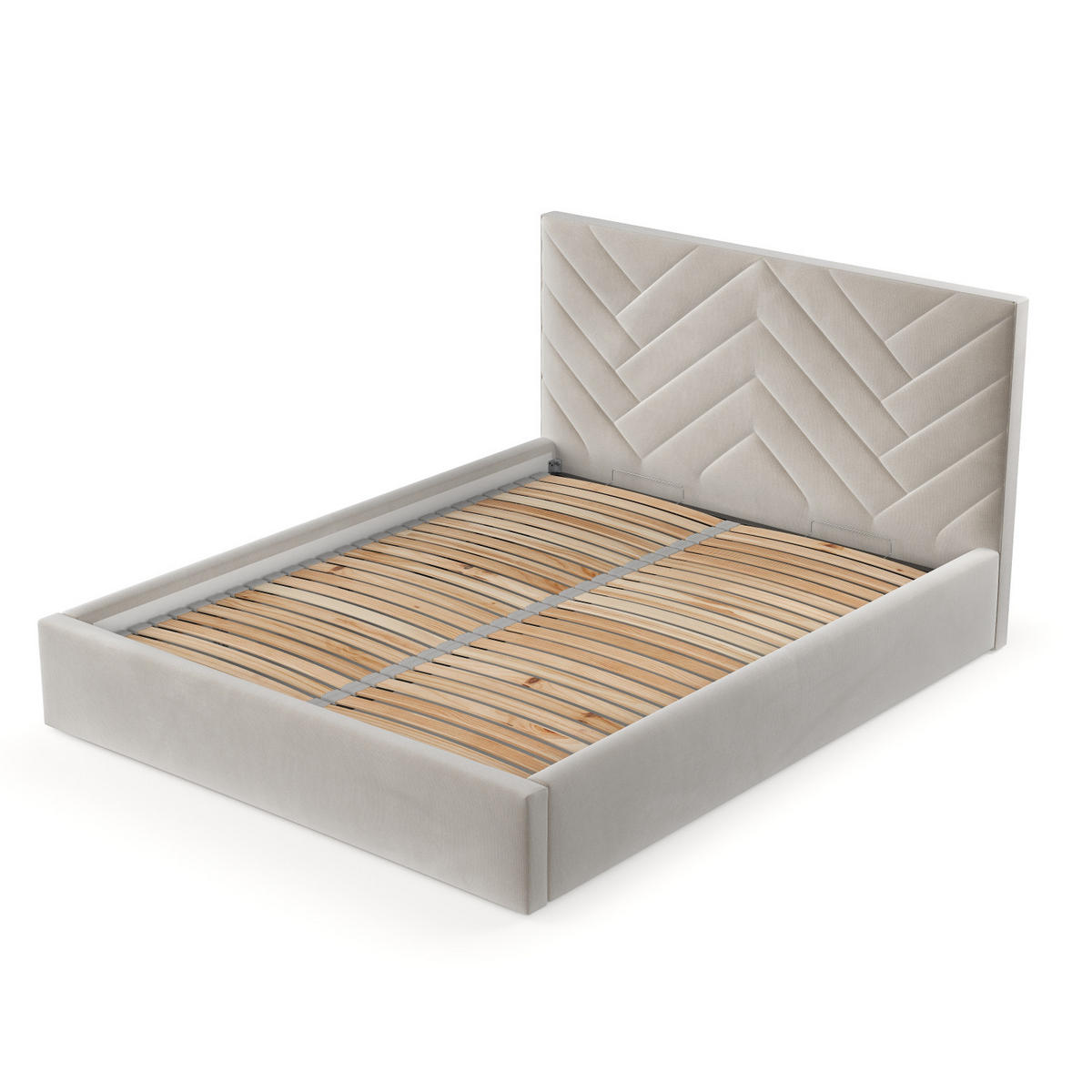 POLSTERBETT Arco 140/200 cm Hellbeige im Paros Stoff - Beige/Schwarz, Holz/Holzwerkstoff (140/200cm) - AltaBeds