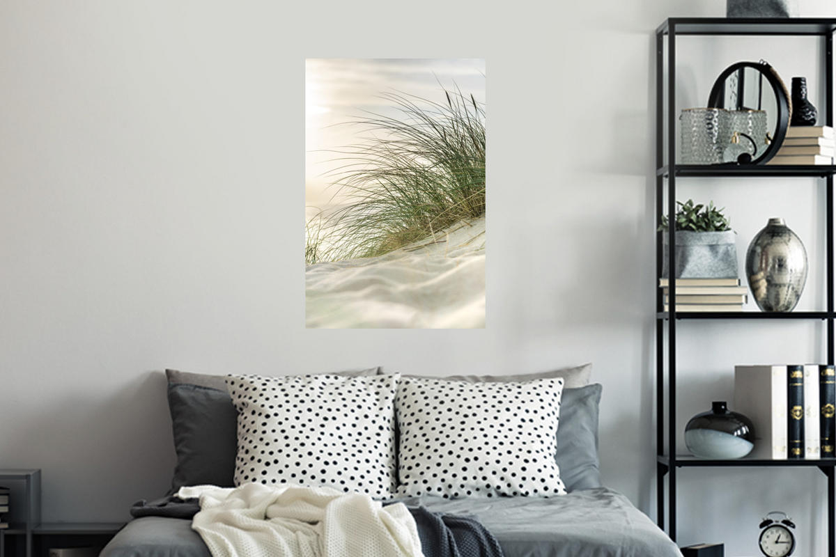 WANDTATTOO Dünen - Strand - Schlewswig-Holstein - Wattenmeer 40x60 cm - Creme, Kunststoff (40/60/0.1cm) - MuchoWow
