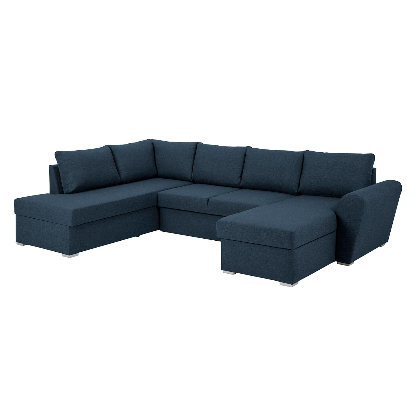 SCHLAFSOFA Chaiselong rechts, blau - Blau, Textil (296/85/202cm) - ebuy24