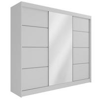KLEIDERSCHRANK PAOKI - 250 cm - Weiß - Weiß, Holzwerkstoff (250/215/61cm) - ALTDECOR