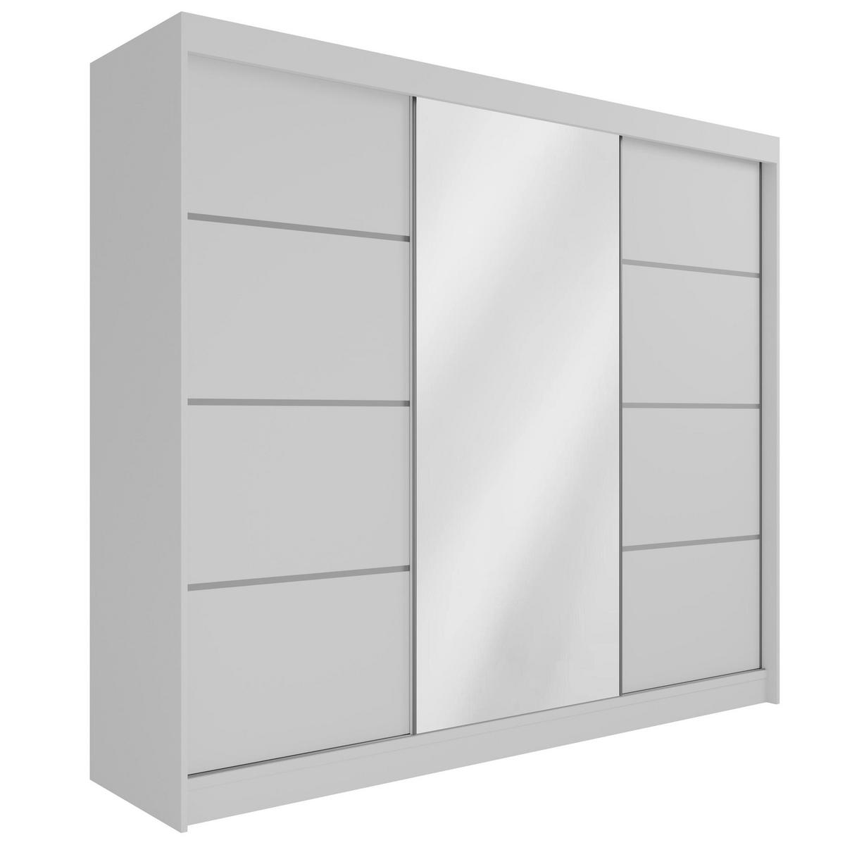 KLEIDERSCHRANK PAOKI - 250 cm - Weiß - Weiß, Holzwerkstoff (250/215/61cm) - ALTDECOR