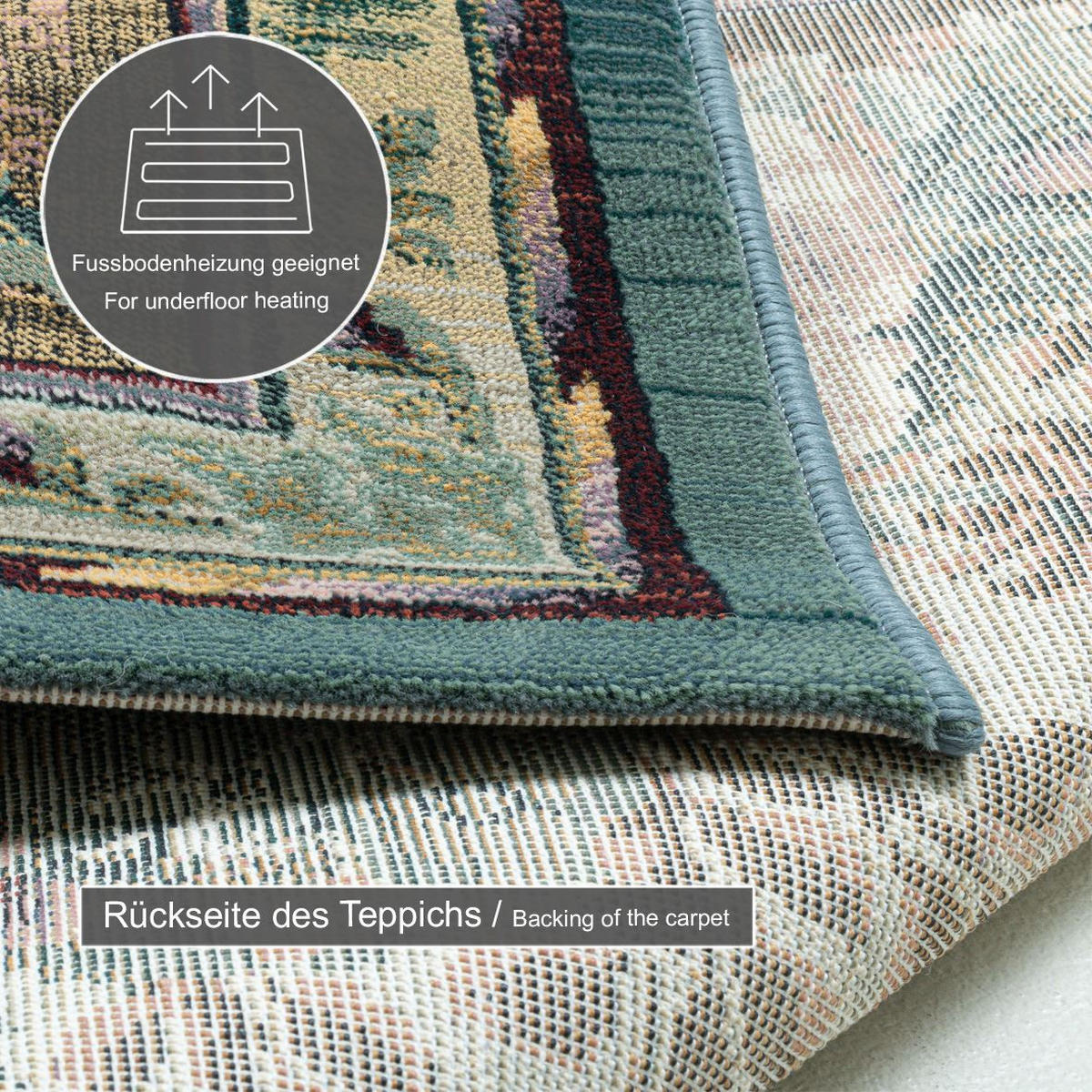 WEBTEPPICH Gabiro 72 Bettumrandung 68x570 cm - Multicolor, Textil (68/570cm) - THEKO