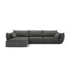 ECKSOFA links Kaelle aus Chenille-Stoff dunkelgrau 4 Sitzplätze - Dunkelgrau, Textil (171/308cm) - Micadoni