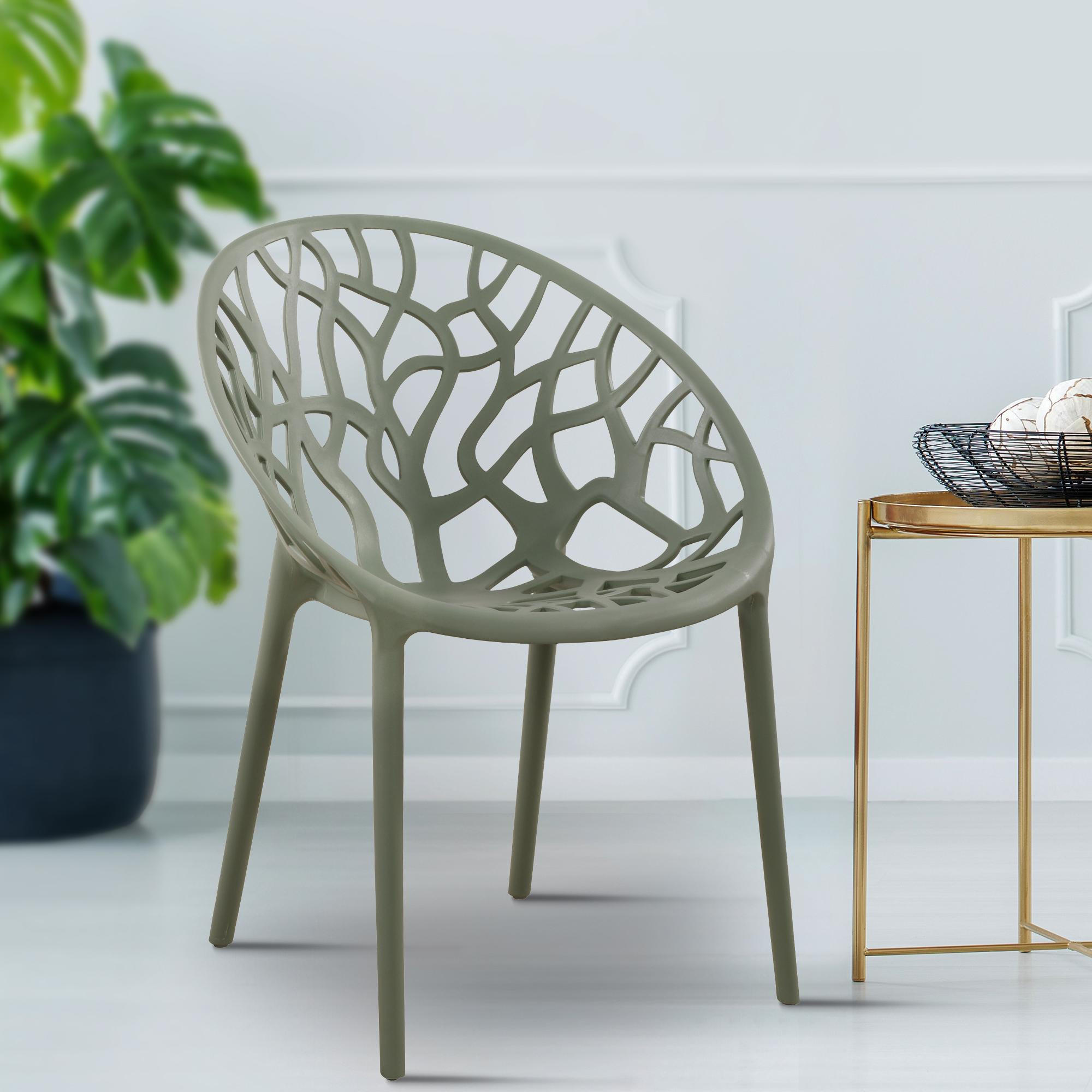 GARTENSTUHL 2er Set Kunststoff oliv - Olivgrün, Kunststoff (59/80/60cm) - CLP