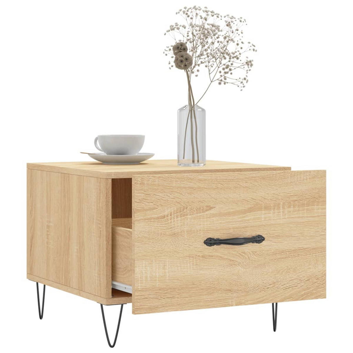 COUCHTISCHE 2 Stk. Sonoma-Eiche 50x50x40 cm Holzwerkstoff - Braun, Holzwerkstoff (50/50/40cm) - furnicato