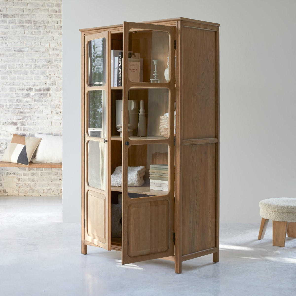 SCHRANK Marthe Natur aus Eiche - Naturfarben, Holz (102/182/51cm) - Tikamoon