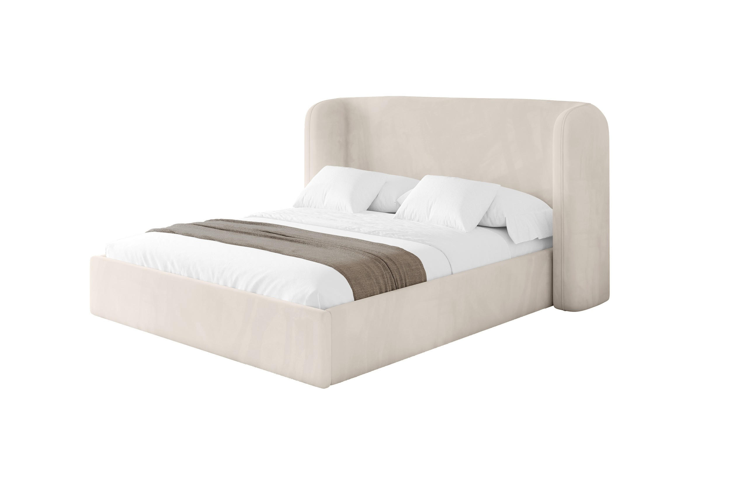 Altdecor Polsterbett Greige 180x200 cm