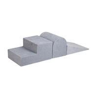 SCHAUMSTOFF-BAUSTEINE für Kinder, Samt, Hellgrau - Hellgrau, Textil (145/30/145cm) - MeowBaby