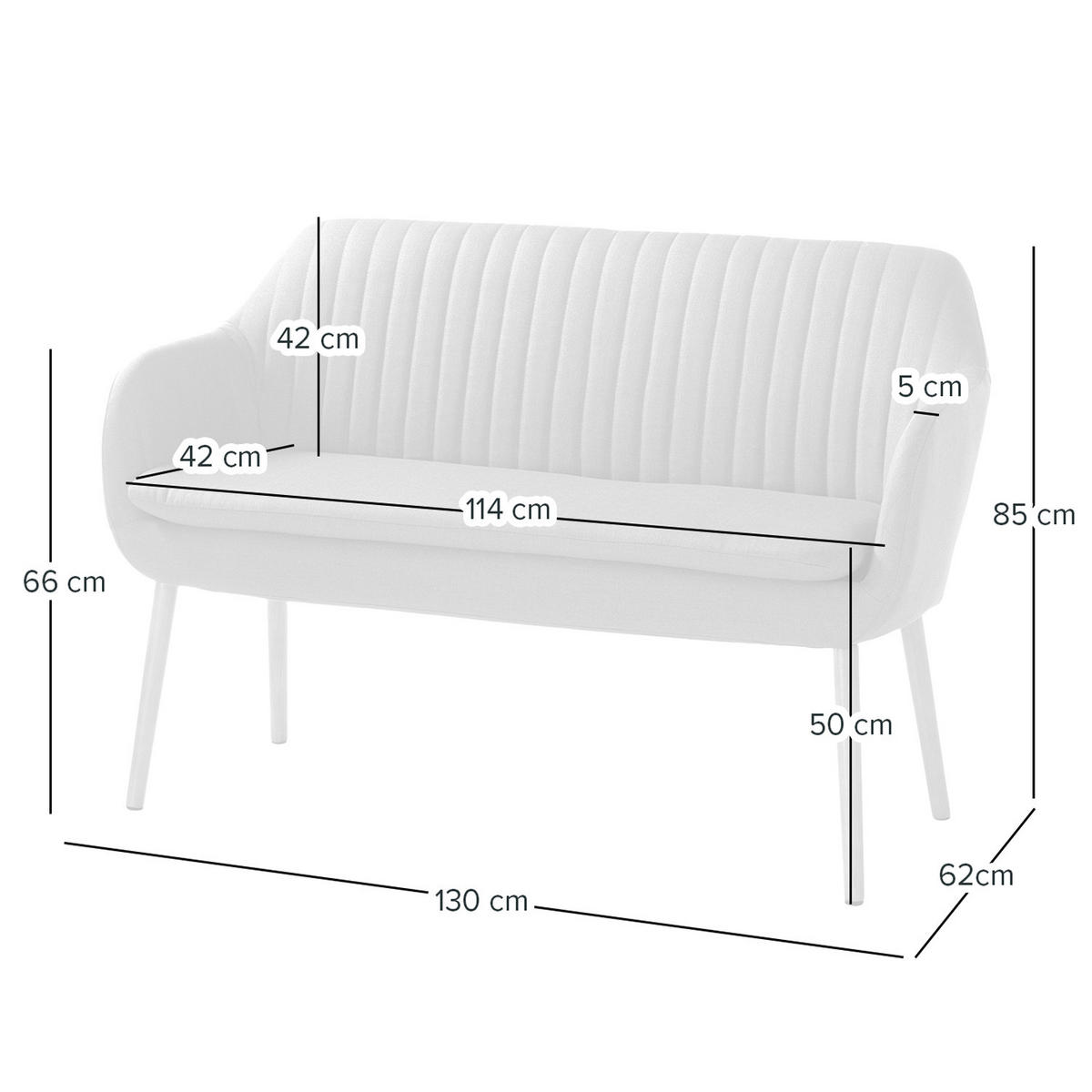 KÜCHENSOFA - Webstoff - Mintgrün/Grau, Textil (130/85/62cm) - home24