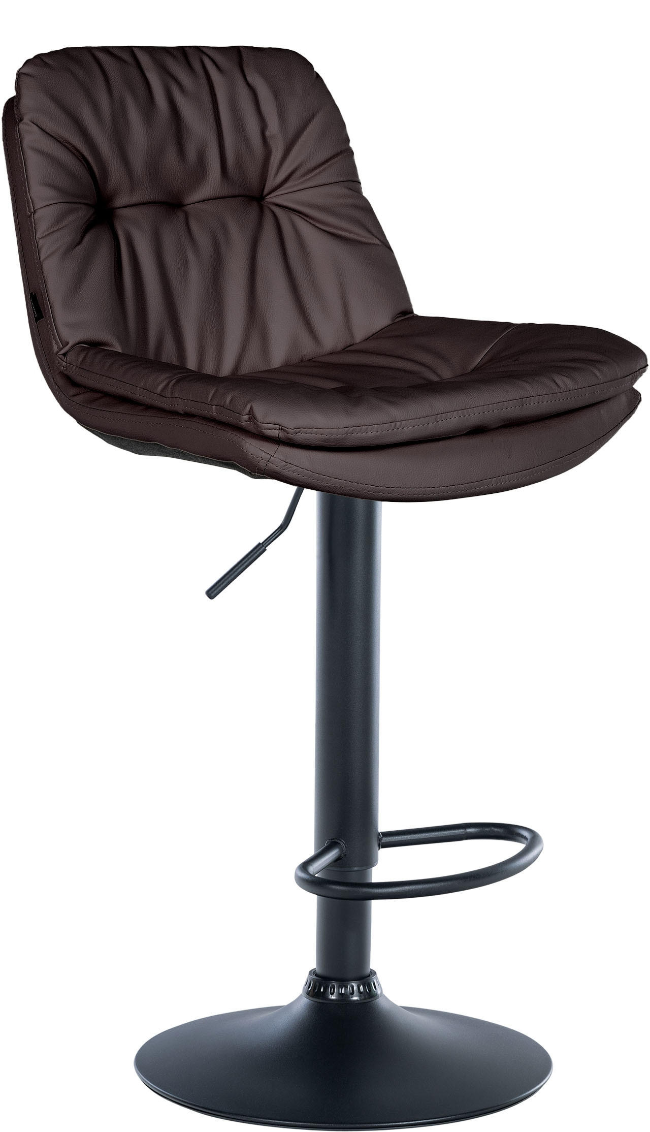 BARHOCKER Lederlook braun - Schwarz/Braun, Textil (46/92/54cm) - CLP