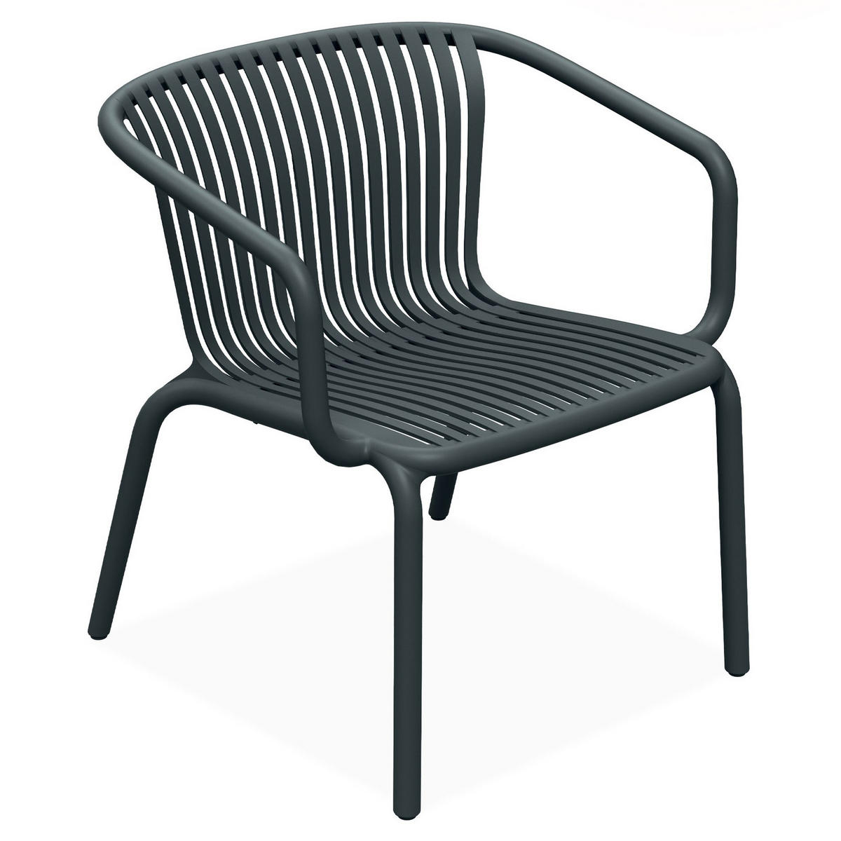 GARTEN ESSGRUPPE FICCARI, Gartenmöbel-Set 5-tlg, Anthrazit - Anthrazit, Kunststoff - KONSIMO®