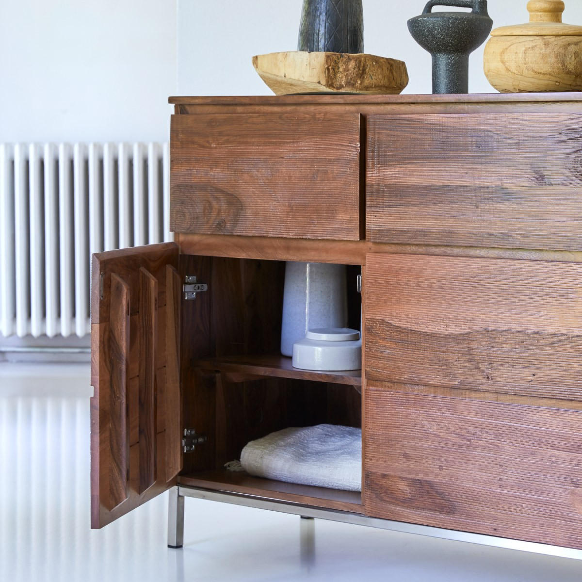 SIDEBOARD Nova Braun aus Palisander - Braun, Holz (155/92/45cm) - Tikamoon