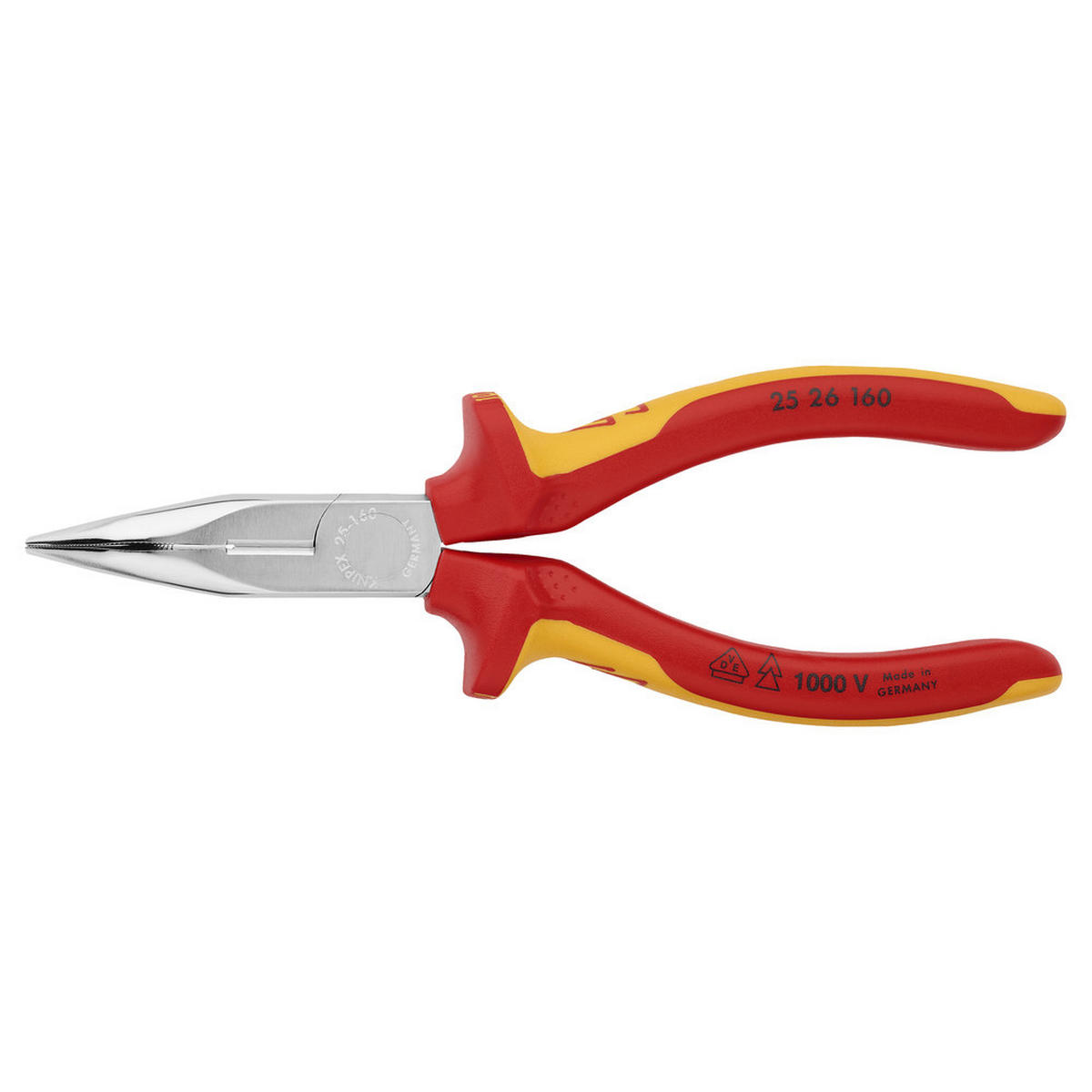 FLACHRUNDZANGE mit Schneide, DIN ISO 5745, VDE-isoliert, 160 mm - Multicolor, Kunststoff (165/51/18cm) - KNIPEX