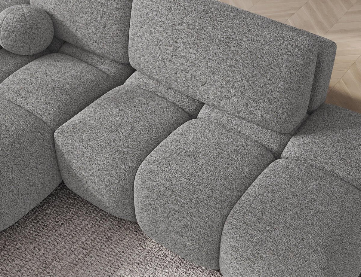 ECKSOFA VITTARIO mit Schlaffunktion & Bettkasten – Modernes L-Sofa 227 cm, inklusive Kissen - Grau, Kunststoff (227/95cm) - Wohnideebilder